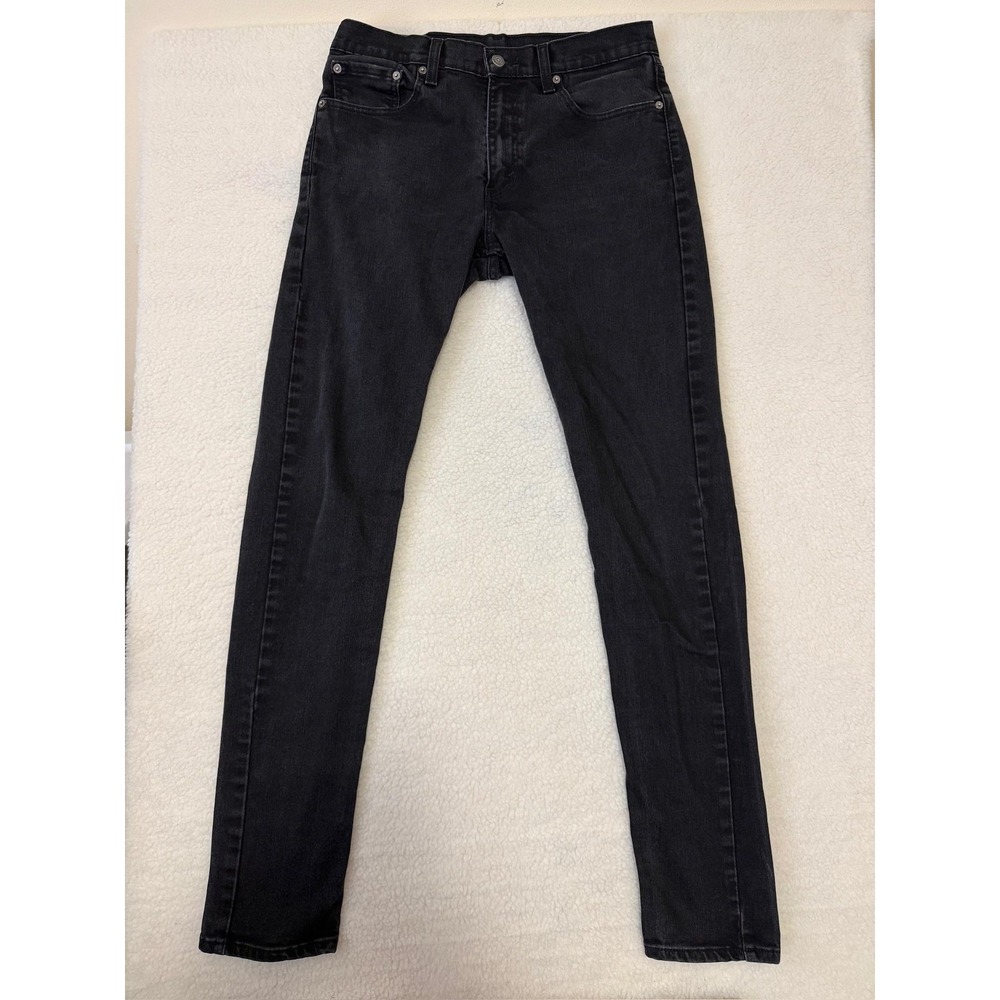 Levis 512 Jeans Mens 32x36 Black Slim Tapered Stretch Denim Pants 28833-0287